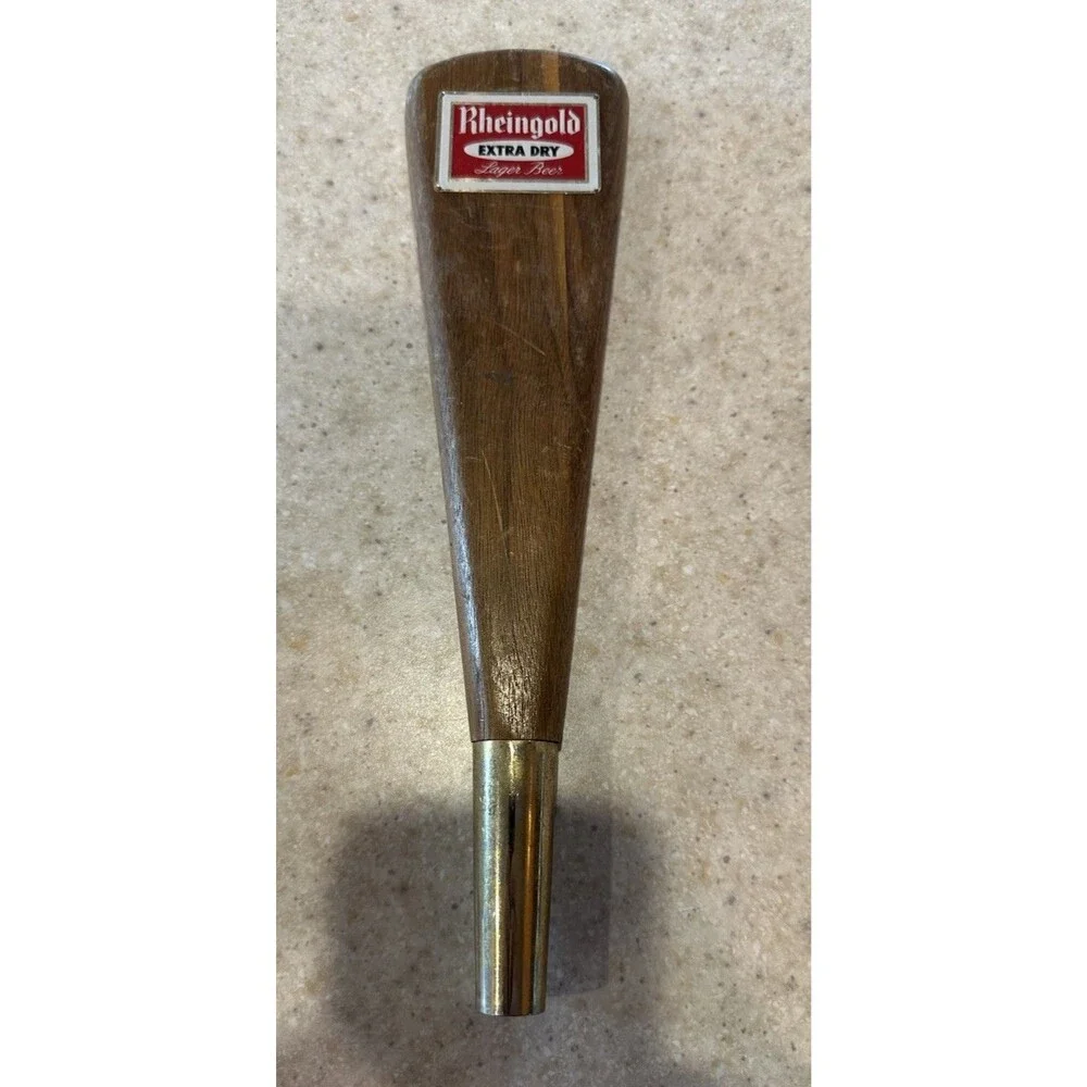 Rheingold Extra Dry Beer Tap Wooden Handle 12 inches Vintage breweriana pull